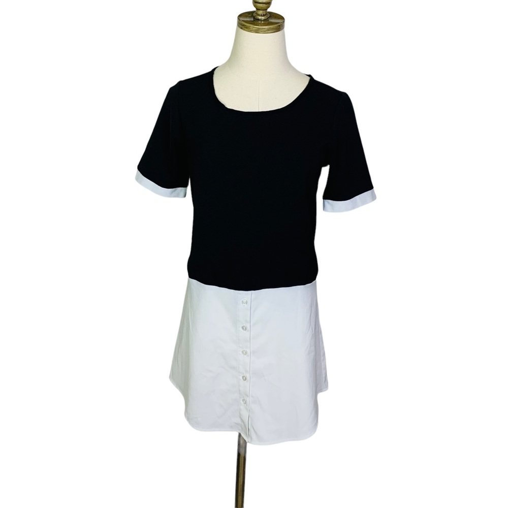 Zara Collection Color-Block Tunic Top Large 3406 - image 1